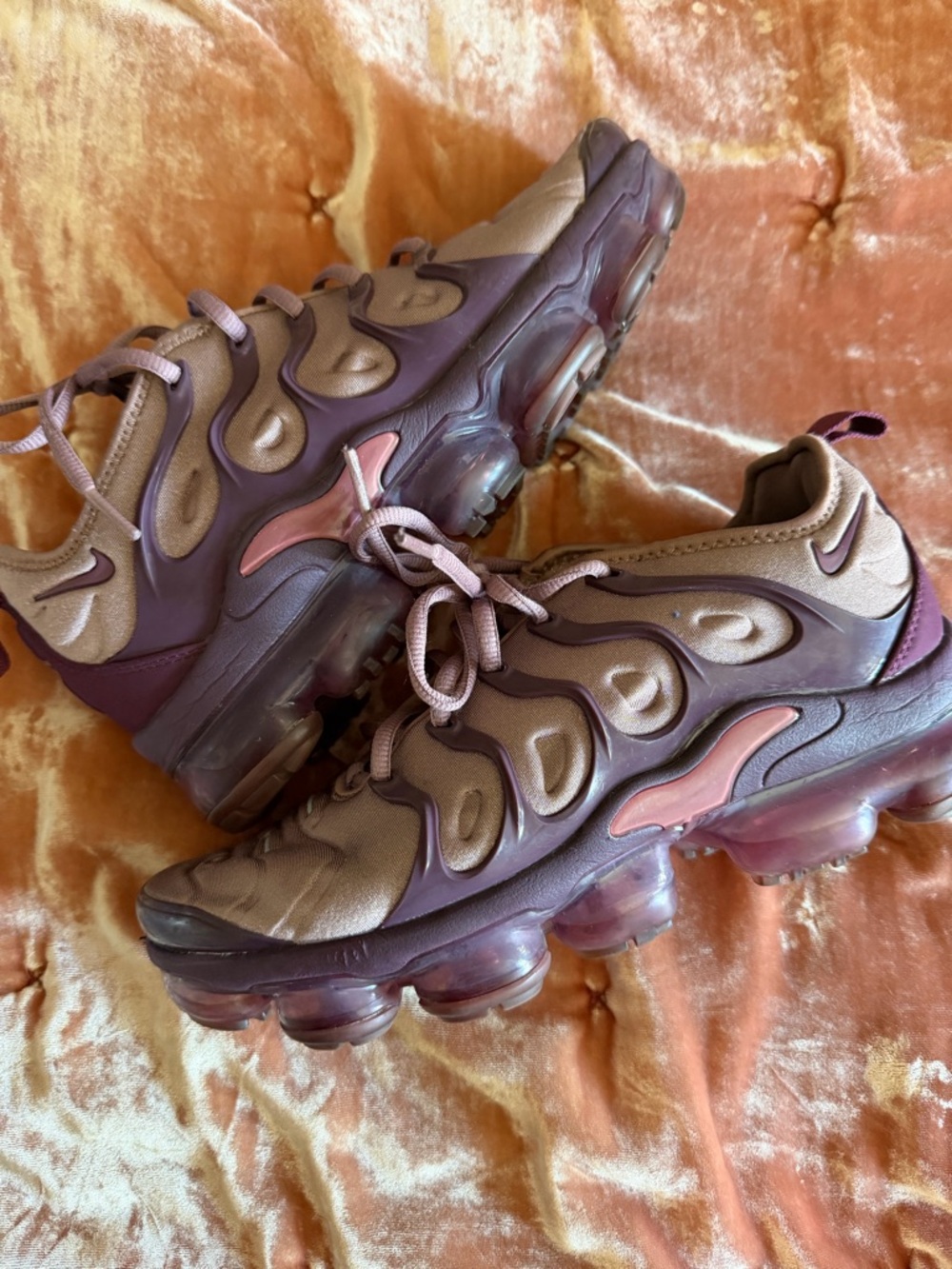 Nike VaporMax Plus in Plum and Mauve with Pink Accents